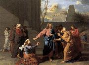 Jean-Germain  Drouais The Woman of Canaan at the Feet of Christ Spain oil painting artist